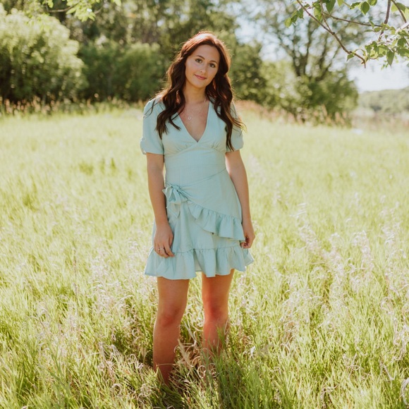 Hello Molly Mint Wrap Dress - Picture 4 of 4